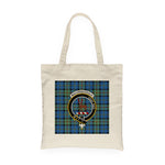Canvas Tote Bags Royal Scottish MacCorquodale Clan Badge Tartan Plaid Tote Bag - Scotstee Shop