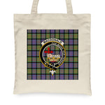 Canvas Tote Bags Royal Scottish MacDonald Clan Donald Ancient Clan Badge Tartan Plaid Tote Bag - Scotstee Shop