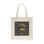 Canvas Tote Bags Royal Scottish MacDonald Clan Donald Ancient Clan Badge Tartan Plaid Tote Bag - Scotstee Shop