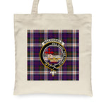 Canvas Tote Bags Royal Scottish MacDonald Clan Donald Dress Modern Clan Badge Tartan Plaid Tote Bag - Scotstee Shop