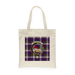 Canvas Tote Bags Royal Scottish MacDonald Clan Donald Dress Modern Clan Badge Tartan Plaid Tote Bag - Scotstee Shop