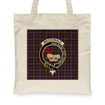 Canvas Tote Bags Royal Scottish MacDonald Clan Donald Modern Clan Badge Tartan Plaid Tote Bag - Scotstee Shop