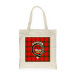 Canvas Tote Bags Royal Scottish MacDonald Clan Donald Of Sleat Clan Badge Tartan Plaid Tote Bag - Scotstee Shop