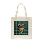 Canvas Tote Bags Royal Scottish MacDonald Clan Donald Of The Isles Hunting Ancient Clan Badge Tartan Plaid Tote Bag - Scotstee Shop