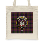 Canvas Tote Bags Royal Scottish MacDonald Clan Ranald Modern Clan Badge Tartan Plaid Tote Bag - Scotstee Shop