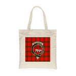 Canvas Tote Bags Royal Scottish MacDonald Of Sleat Clan Badge Tartan Plaid Tote Bag - Scotstee Shop