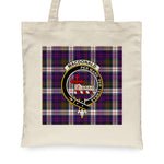 Canvas Tote Bags Royal Scottish MacDonald Of Sleat Dress Modern Clan Badge Tartan Plaid Tote Bag - Scotstee Shop