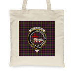 Canvas Tote Bags Royal Scottish MacDonald Of Sleat Modern Clan Badge Tartan Plaid Tote Bag - Scotstee Shop