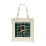 Canvas Tote Bags Royal Scottish MacDonald Sleat Of The Isles Hunting Ancient Clan Badge Tartan Plaid Tote Bag - Scotstee Shop