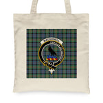 Canvas Tote Bags Royal Scottish MacDonell Of Glengarry Ancient Clan Badge Tartan Plaid Tote Bag - Scotstee Shop