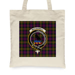 Canvas Tote Bags Royal Scottish MacDonell Of Glengarry Modern Clan Badge Tartan Plaid Tote Bag - Scotstee Shop