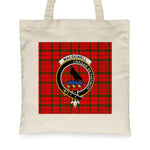 Canvas Tote Bags Royal Scottish MacDonell Of Keppoch Clan Badge Tartan Plaid Tote Bag - Scotstee Shop