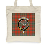 Canvas Tote Bags Royal Scottish MacDougall Ancient Clan Badge Tartan Plaid Tote Bag - Scotstee Shop
