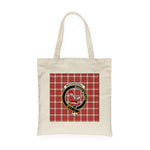 Canvas Tote Bags Royal Scottish MacDougall Dress Clan Badge Tartan Plaid Tote Bag - Scotstee Shop