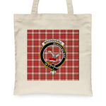 Canvas Tote Bags Royal Scottish MacDougall Dress Clan Badge Tartan Plaid Tote Bag - Scotstee Shop