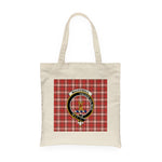 Canvas Tote Bags Royal Scottish MacDougall Garthland Dress Clan Badge Tartan Plaid Tote Bag - Scotstee Shop