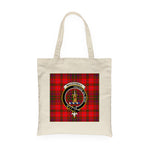 Canvas Tote Bags Royal Scottish MacDougall Garthland Modern Clan Badge Tartan Plaid Tote Bag - Scotstee Shop