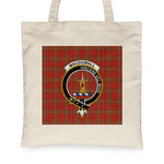 Canvas Tote Bags Royal Scottish MacDowall Of Garthland Clan Badge Tartan Plaid Tote Bag - Scotstee Shop