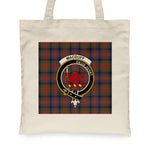 Canvas Tote Bags Royal Scottish MacDuff Hunting Modern Clan Badge Tartan Plaid Tote Bag - Scotstee Shop
