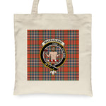 Canvas Tote Bags Royal Scottish MacFarlane Ancient Clan Badge Tartan Plaid Tote Bag - Scotstee Shop
