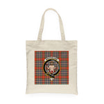 Canvas Tote Bags Royal Scottish MacFarlane Ancient Clan Badge Tartan Plaid Tote Bag - Scotstee Shop