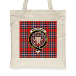 Canvas Tote Bags Royal Scottish MacFarlane Modern Clan Badge Tartan Plaid Tote Bag - Scotstee Shop