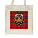 Canvas Tote Bags Royal Scottish MacGillivray Modern Clan Badge Tartan Plaid Tote Bag - Scotstee Shop