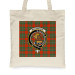 Canvas Tote Bags Royal Scottish MacGregor Ancient Clan Badge Tartan Plaid Tote Bag - Scotstee Shop