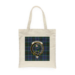 Canvas Tote Bags Royal Scottish MacInnes Modern Clan Badge Tartan Plaid Tote Bag - Scotstee Shop