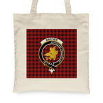 Canvas Tote Bags Royal Scottish MacIver Clan Badge Tartan Plaid Tote Bag - Scotstee Shop