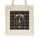 Canvas Tote Bags Royal Scottish MacKay Weathered Clan Badge Tartan Plaid Tote Bag - Scotstee Shop