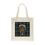 Canvas Tote Bags Royal Scottish MacKenzie Clan Badge Tartan Plaid Tote Bag - Scotstee Shop