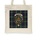 Canvas Tote Bags Royal Scottish MacKenzie Clan Badge Tartan Plaid Tote Bag - Scotstee Shop