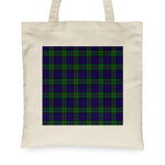 Canvas Tote Bags Royal Scottish MacKinlay Modern Clan Badge Tartan Plaid Tote Bag - Scotstee Shop