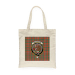 Canvas Tote Bags Royal Scottish MacKinnon Ancient Clan Badge Tartan Plaid Tote Bag - Scotstee Shop