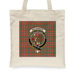 Canvas Tote Bags Royal Scottish MacKinnon Ancient Clan Badge Tartan Plaid Tote Bag - Scotstee Shop