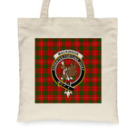 Canvas Tote Bags Royal Scottish MacKinnon Clan Badge Tartan Plaid Tote Bag - Scotstee Shop