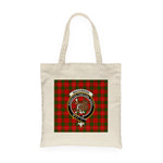 Canvas Tote Bags Royal Scottish MacKinnon Clan Badge Tartan Plaid Tote Bag - Scotstee Shop