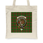 Canvas Tote Bags Royal Scottish MacKinnon Hunting Modern Clan Badge Tartan Plaid Tote Bag - Scotstee Shop