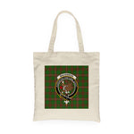 Canvas Tote Bags Royal Scottish MacKinnon Hunting Modern Clan Badge Tartan Plaid Tote Bag - Scotstee Shop