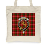 Canvas Tote Bags Royal Scottish MacKintosh Clan Badge Tartan Plaid Tote Bag - Scotstee Shop