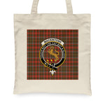 Canvas Tote Bags Royal Scottish MacKintosh Hunting Weathered Clan Badge Tartan Plaid Tote Bag - Scotstee Shop