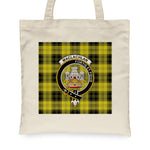 Canvas Tote Bags Royal Scottish MacLachlan Clan Badge Tartan Plaid Tote Bag - Scotstee Shop
