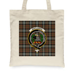 Canvas Tote Bags Royal Scottish MacLaren Weathered Clan Badge Tartan Plaid Tote Bag - Scotstee Shop