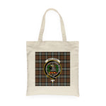 Canvas Tote Bags Royal Scottish MacLaren Weathered Clan Badge Tartan Plaid Tote Bag - Scotstee Shop