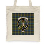 Canvas Tote Bags Royal Scottish MacLellan Clan Badge Tartan Plaid Tote Bag - Scotstee Shop