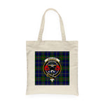 Canvas Tote Bags Royal Scottish MacLeod Of Harris Modern Clan Badge Tartan Plaid Tote Bag - Scotstee Shop