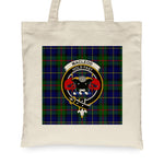 Canvas Tote Bags Royal Scottish MacLeod Of Harris Modern Clan Badge Tartan Plaid Tote Bag - Scotstee Shop