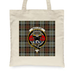 Canvas Tote Bags Royal Scottish MacLeod Of Harris Weathered Clan Badge Tartan Plaid Tote Bag - Scotstee Shop