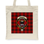 Canvas Tote Bags Royal Scottish MacLeod Of Raasay Clan Badge Tartan Plaid Tote Bag - Scotstee Shop
